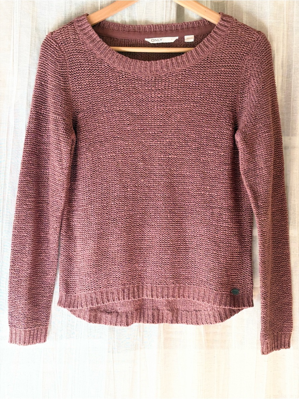 ONLY Mauve Knit Crewneck Sweater - Women's S-M